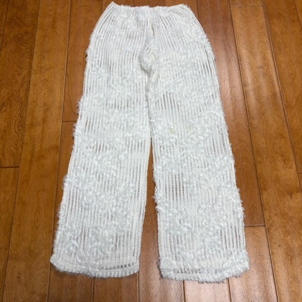 Musera Sheer Open Knit Pants Size XS Cover Up Beach Festival‎ Summer Party Boho - Picture 6 of 10
